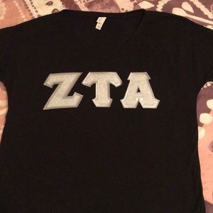 Stitched ZTA V-neck Bella Tee